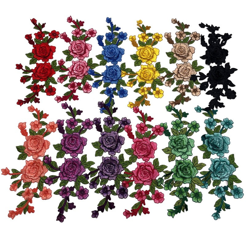 sew on 3D flower patches