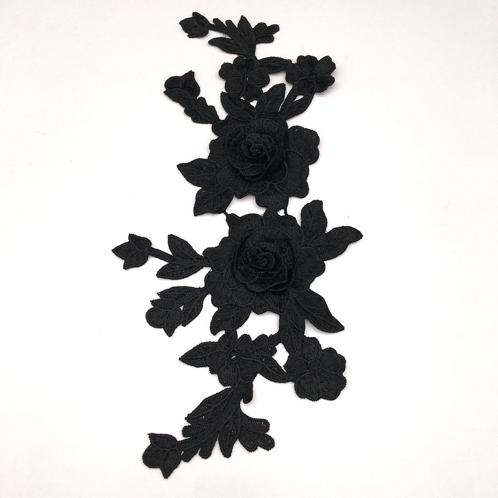 sew on 3D flower patches