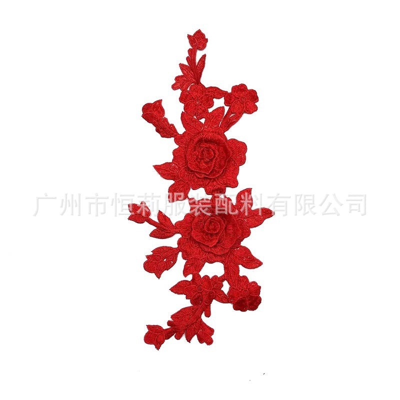 sew on 3D flower patches