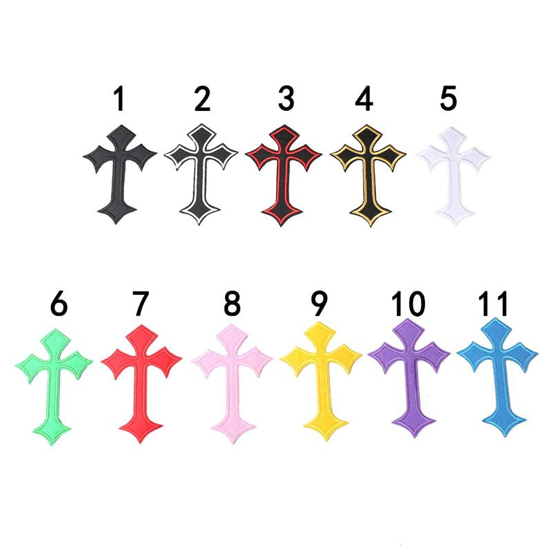 colorful cross patches set